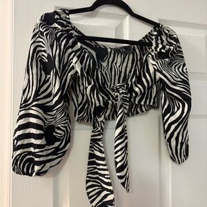 Stylish Zebra Print Women's Blouse